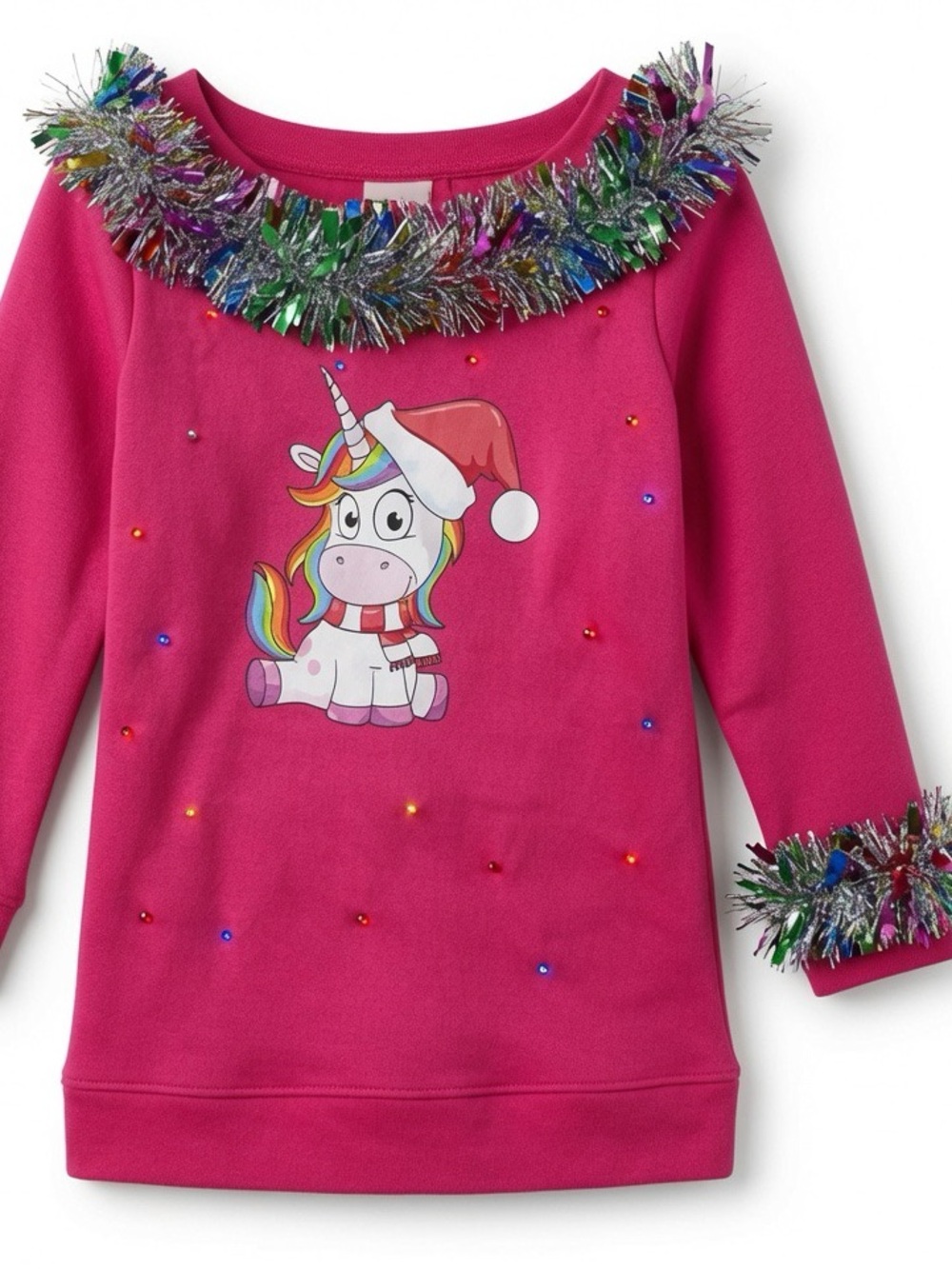 THE UGLY HOLIDAYS 🦄🎄Light Up Unicorn Tunic Sweatshirt